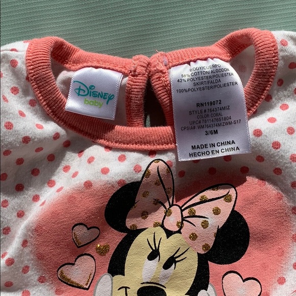 Disney Minnie onesie tutu and bib - Picture 7 of 7